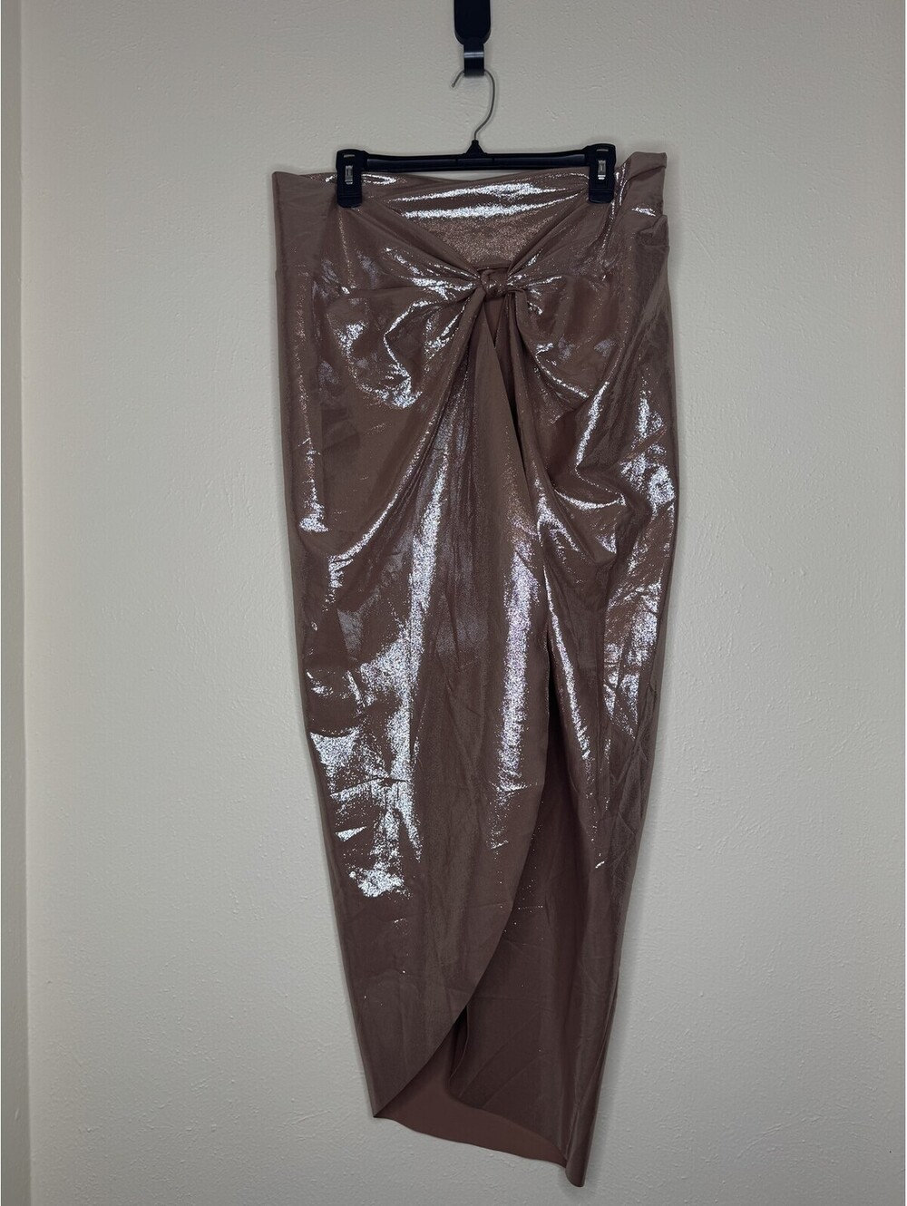SKIMS Liquid Shine Swim Sarong Skirt Cinnamon Brown Women's Size 2XL NWT